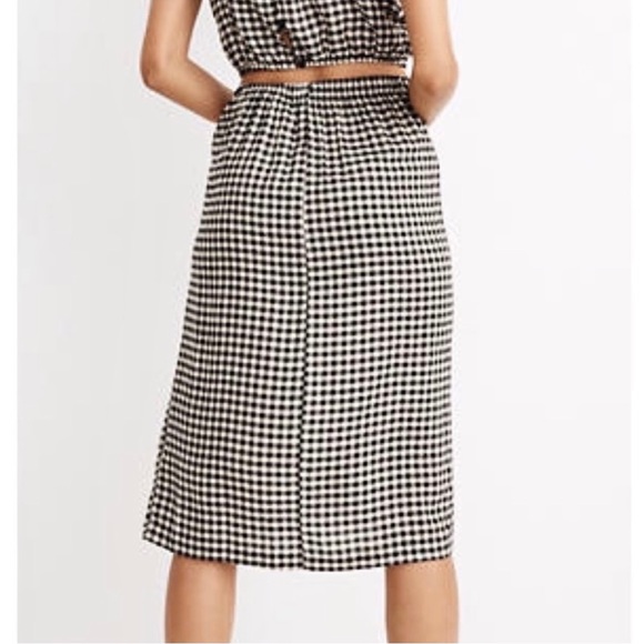 NEW TAVIK GINGHAM PRINT WRAP MIDI SKIRT - Picture 5 of 7
